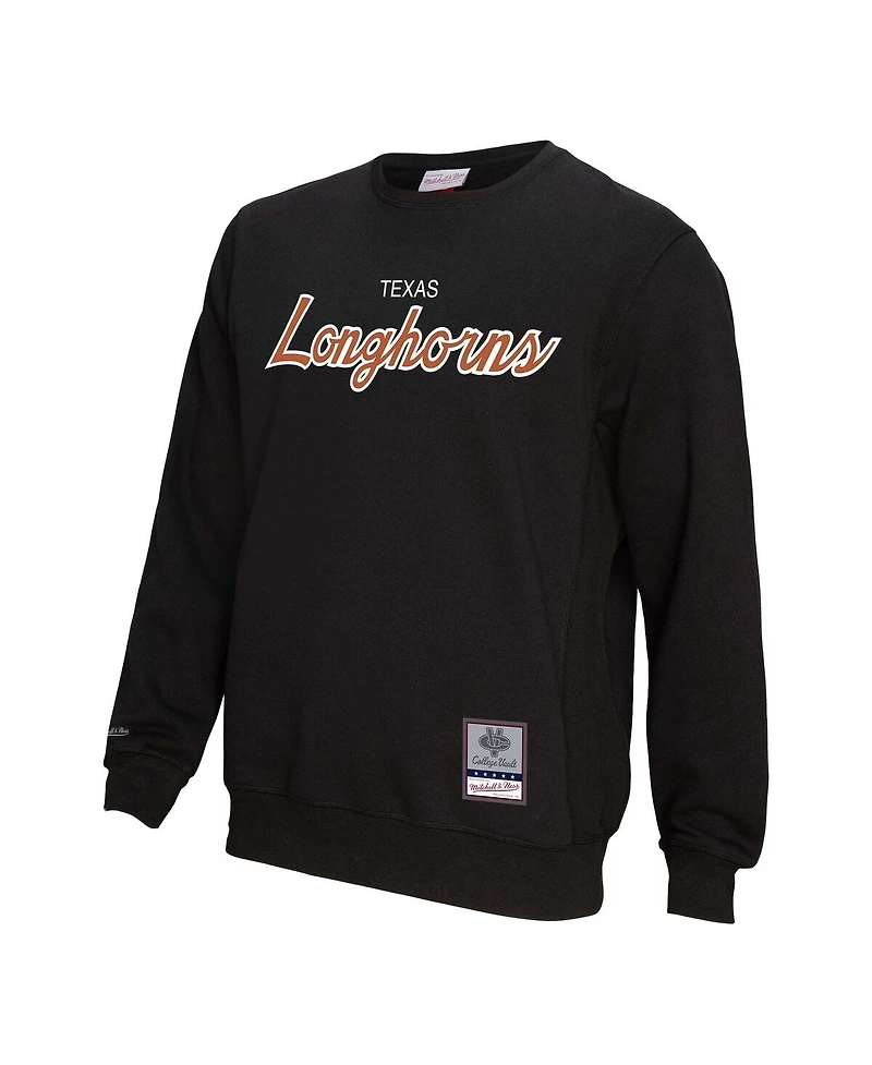 Mitchell & Ness Men's Black Texas Longhorns Elite Script Pullover Sweatshirt
