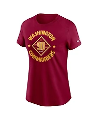 Nike Women's Burgundy Washington Commanders 90th Anniversary T-Shirt