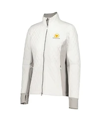 Zero Restriction Women's White Presidents Cup Sydney Quilted Full-Zip Jacket