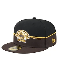 New Era Men's Brown/Black Boston Bruins Vintage Color Dip 59FIFTY Fitted Hat