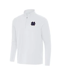 Antigua Men's White Notre Dame Fighting Irish Intent Quarter-Zip Top