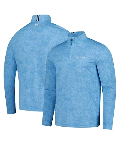 Under Armour Men's Blue The Players Line Dye Jacquard Quarter-Zip Pullover Sweatshirt