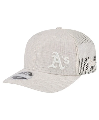 New Era Men's Light Beige Athletics Flawless 9SEVENTY Stretch Snap Hat