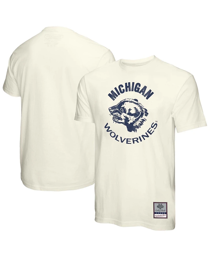 Mitchell & Ness Men's Cream Michigan Wolverines Vintage Tone T-Shirt