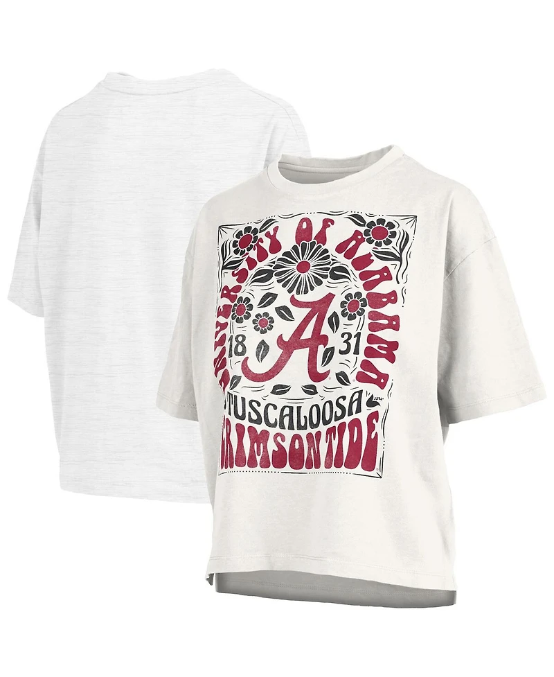 Pressbox Women's White Alabama Crimson Tide Harmony Oversized T-Shirt