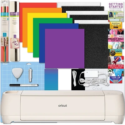 Cricut Explore 4 Cutting Machine with Vinyl and Iron-On Sheets Bundle