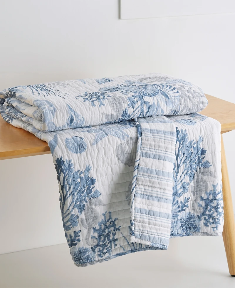 Levtex Coral Landing Reversible Quilted Throw, 50" x 60"