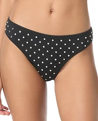 Michael Kors Women's Studded High-Leg Bikini Bottoms