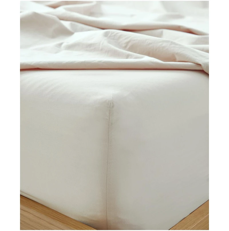 Organic Cotton Cool-Air Percale Fitted Sheet - California King