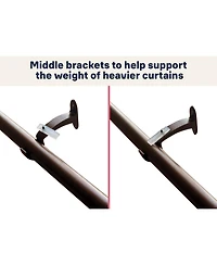 Hlc.me Wrap Around Room Darkening Grommet Curtain Rod - Adjustable Telescoping