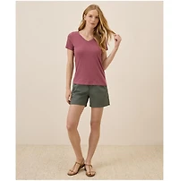 Pact Women's Organic Cotton Featherweight Slub V-Neck Tee