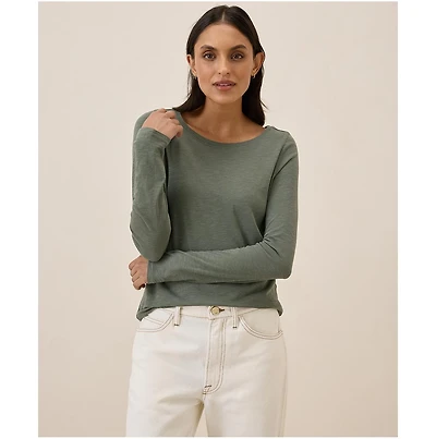 Pact Women's Organic Cotton Featherweight Slub Long Sleeve Tee
