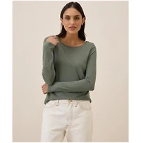 Pact Women's Organic Cotton Featherweight Slub Long Sleeve Tee