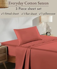 Soft 100% Cotton Sheets Set - Cooling Durable Sateen