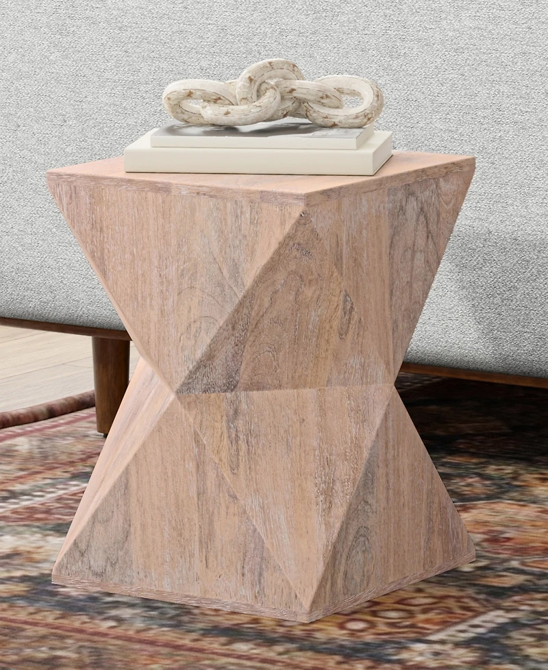 Simpli Home 19" Mango Wood Sutton Side Table