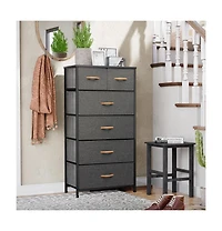 Steel and Fabric 6-Drawer Combo Dresser – Functional Storage