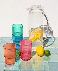 Abode Homewares Fine Ribbed Glasses and Pitcher Set