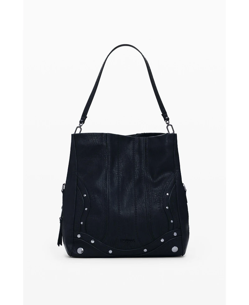 Desigual Women's Medium embroidered faux leather bag
