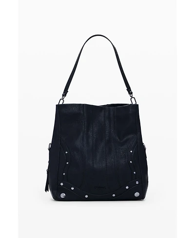 Desigual Women's Medium embroidered faux leather bag