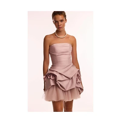 Milla Women's Rosette mini dress misty rose