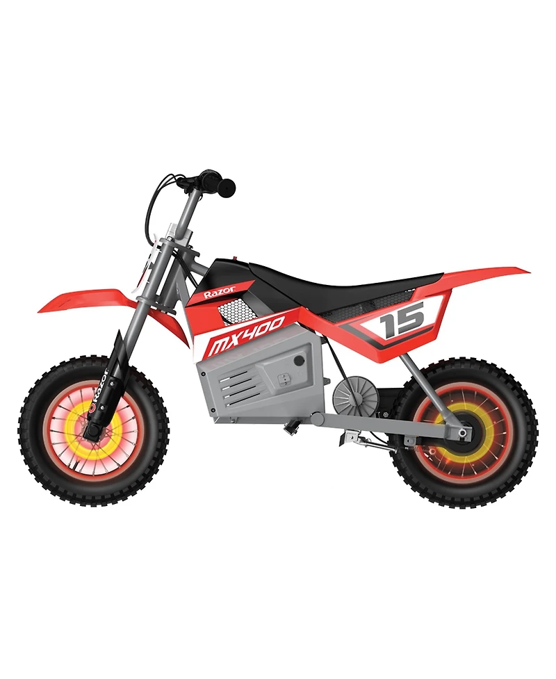 Razor MX400 Dirt Rocket 24V Electric Toy Motocross Motorcycle Dirt Bike, Red