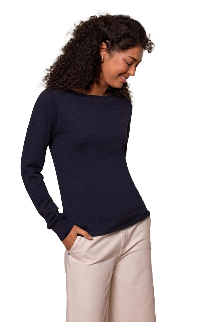 Celtic & Co. Women's Merino Fine Knit Boat Neck Sweater