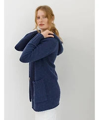 Celtic & Co. Women's Flecked Hooded Coatigan