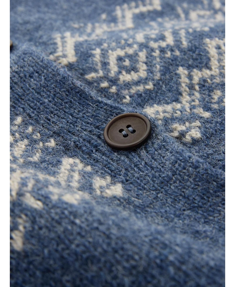 Celtic & Co. Women's Fair Isle Crew Neck Cardigan