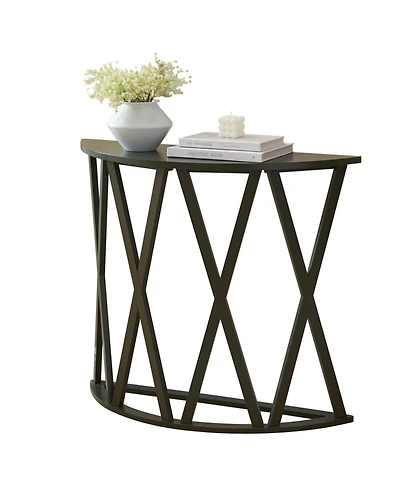 Kings Brand Furniture Vienna Console Table - Semicircular Side Coffee for Living Room, Bedroom