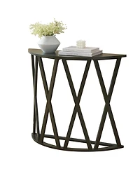 Kings Brand Furniture Vienna Console Table - Semicircular Side Coffee for Living Room, Bedroom