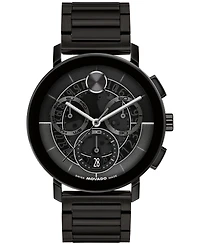 Movado Men's Bold Evolution 2.0 Swiss Quartz Chrono Ionic Plated Black Steel Watch, 42mm