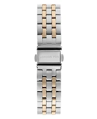 London Fog Unisex Keltic Cushion Case Two Tone Link Alloy Watch, 38mm