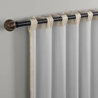 Coppa Leaf Motif Magnetic Closure 100% Blackout Back Tab Curtain Panel