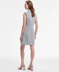 Karl Lagerfeld Paris Women's Abstract Jaquard Knit Dress