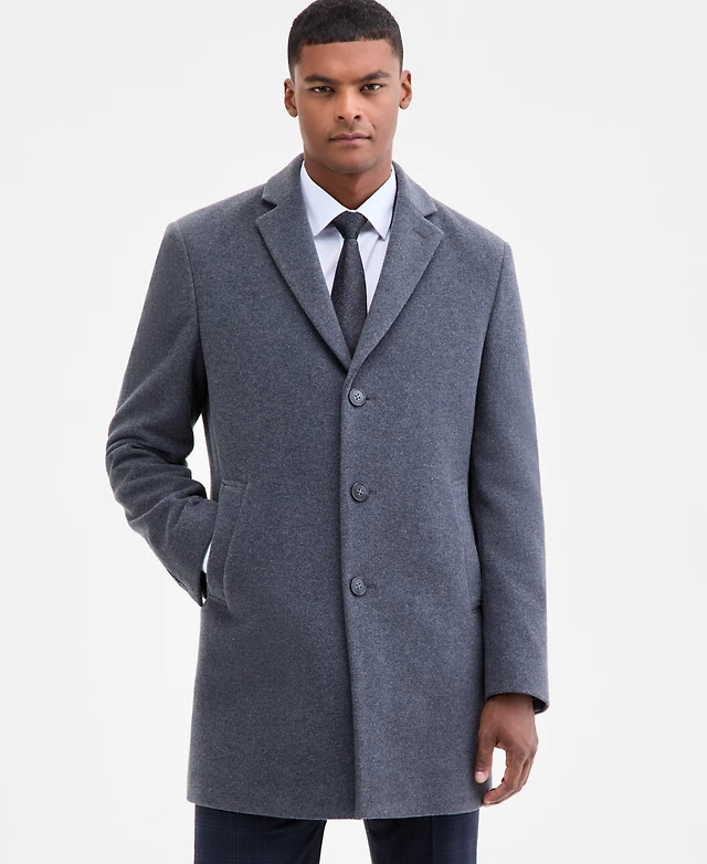 slim fit dress slacks Calvin Klein Mens Prosper X-Fit Slim Fit Overcoat  Vanessa Jane