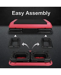 Streamdale Red Adjustable Aerobic Stepper with Risers