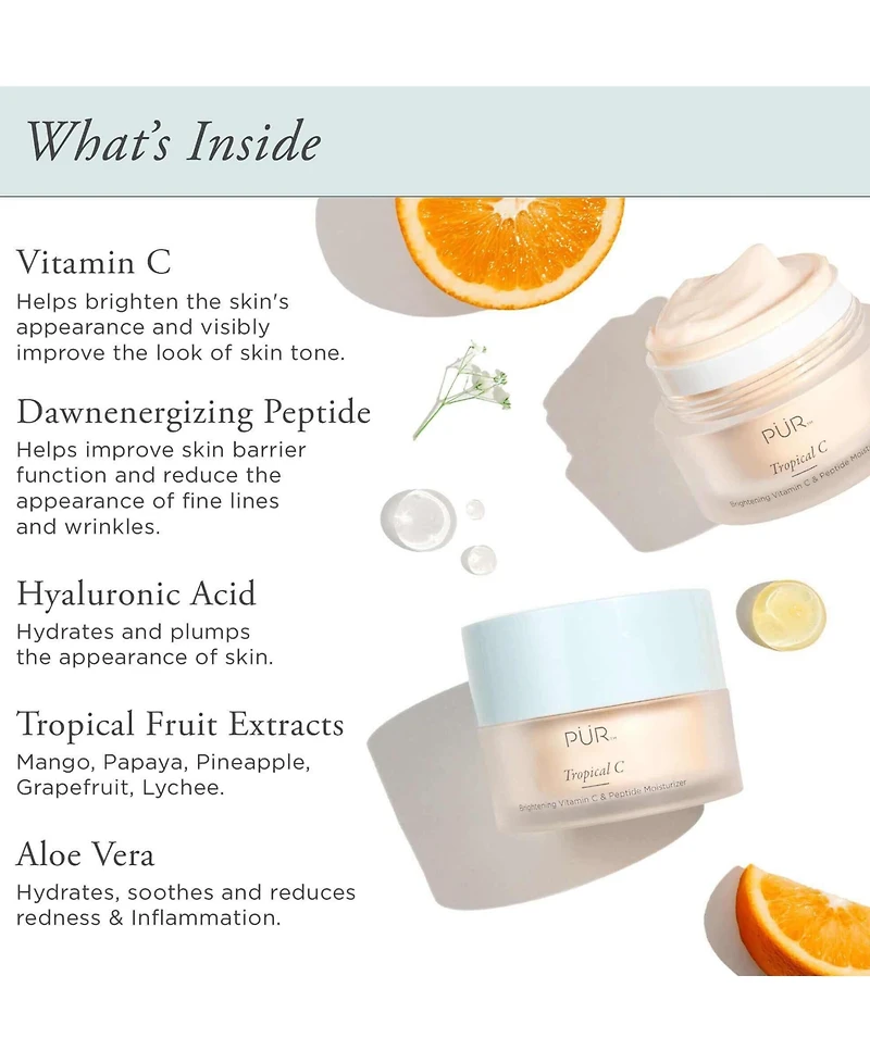 PUR Tropical C Brightening Vitamin C & Peptide Moisturizer
