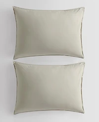 Calvin Klein Washed Texture Solid Cotton Jacquard 3 Piece Duvet Cover Set, Queen