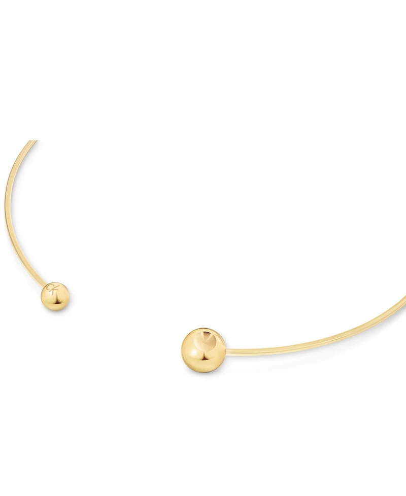 Calvin Klein Gold-Tone Stainless Steel Sculptural Bubbles Collar Necklace, 15-1/5"