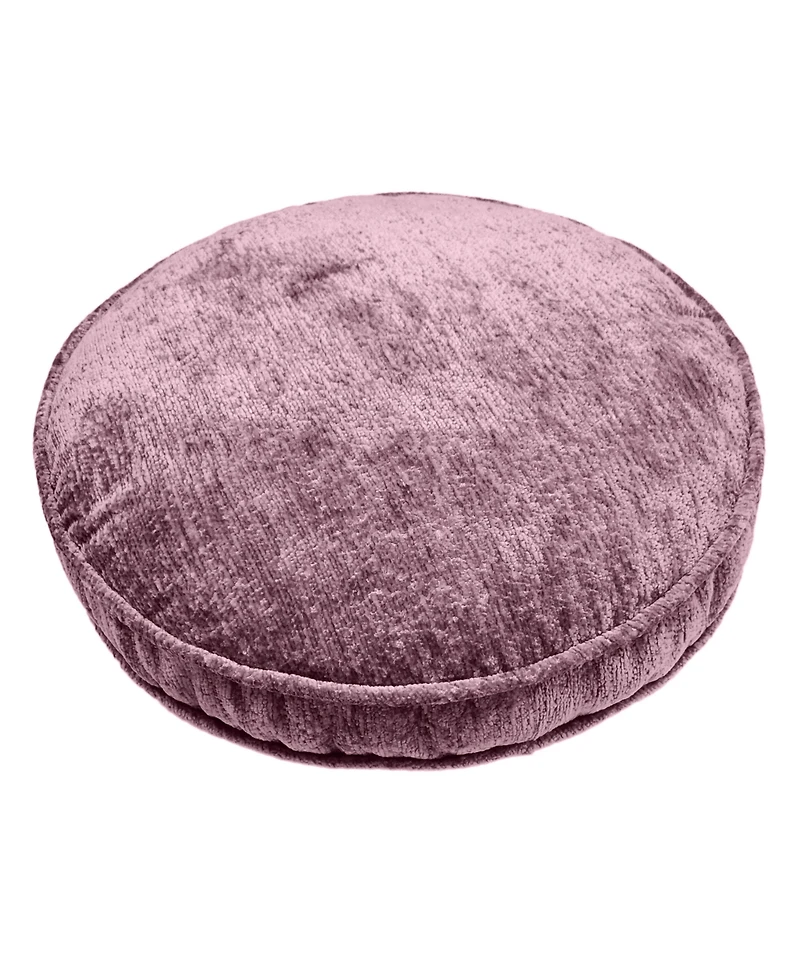 Edie@Home Delmonico Chenille Decorative Pillow, 16" Round