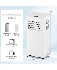 Gymax 8000 Btu Portable Air Conditioner 3-in-1 Ac Unit w/ Dehumidifier & Fan Sleep Mode & 24H Timer
