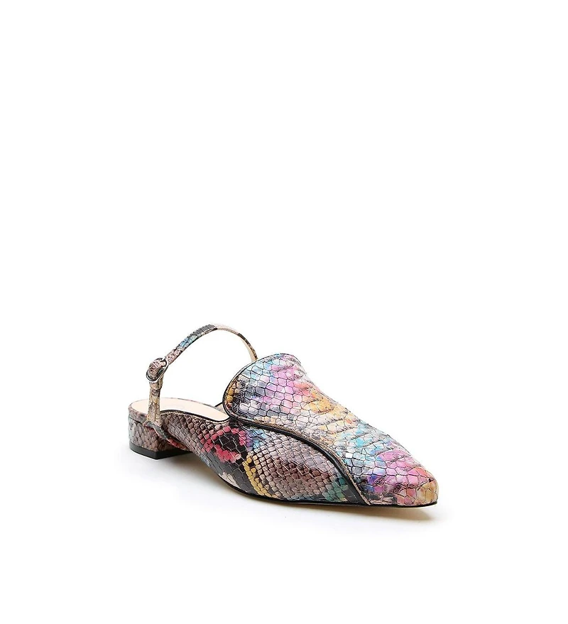 Alterre Women's Painted Snake Twiggy Customizable Pointed Loafer Slides