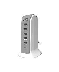 6 Usb Port Desktop Charging Power Tower Hub