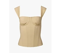 WeWoreWhat Women's Ruched Cup Corset