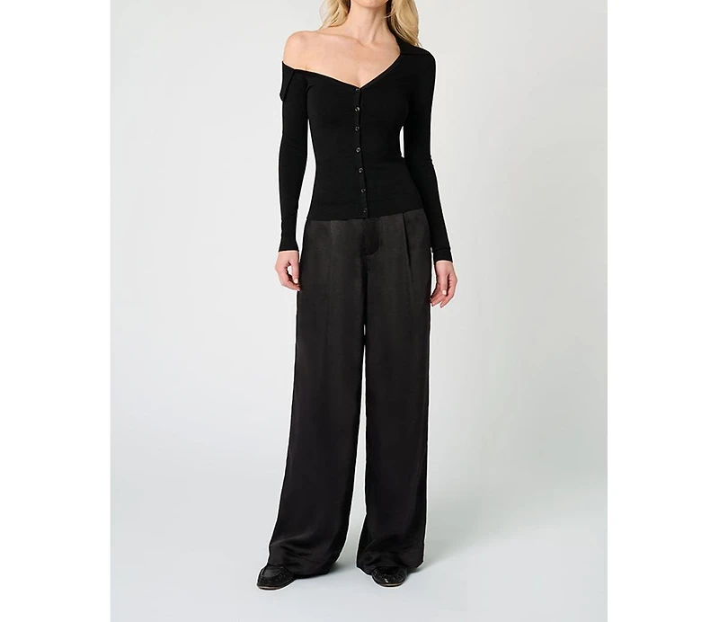 WeWoreWhat Women's Silky Trouser Pant