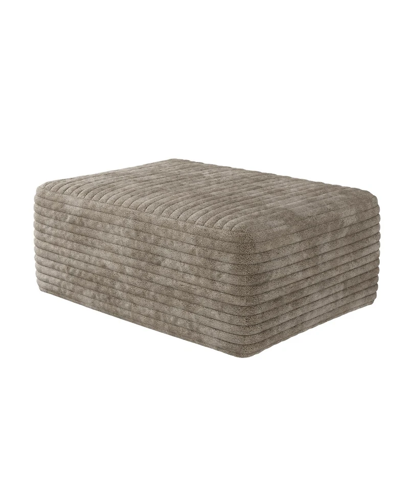 Streamdale 37.40"Sofa ottoman, No Assembly Required,Camel(Plush Corduroy Fabric)