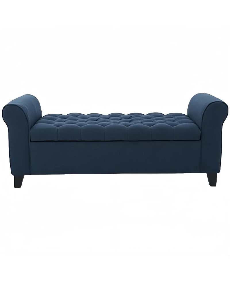 Tufted Storage Ottoman Bench with Button-Tufted, Soft-Close Hinges for Seating and Storage-The Pop Home