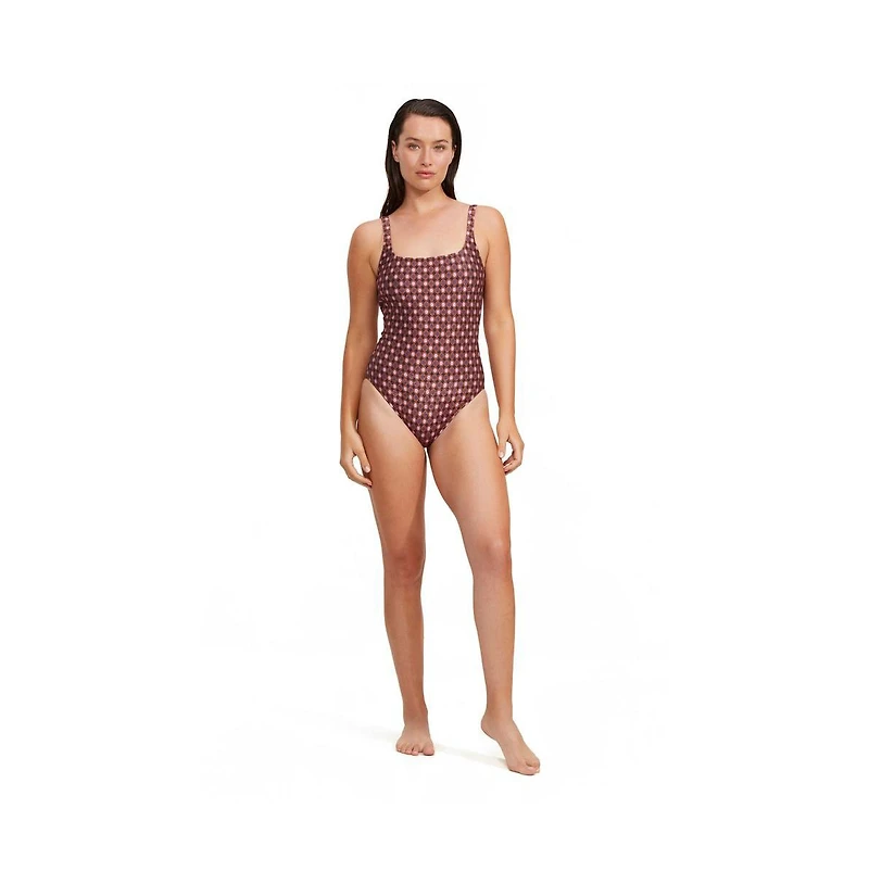 Luma Gottex Women's Vintage Charm Square Neck Tank One Piece