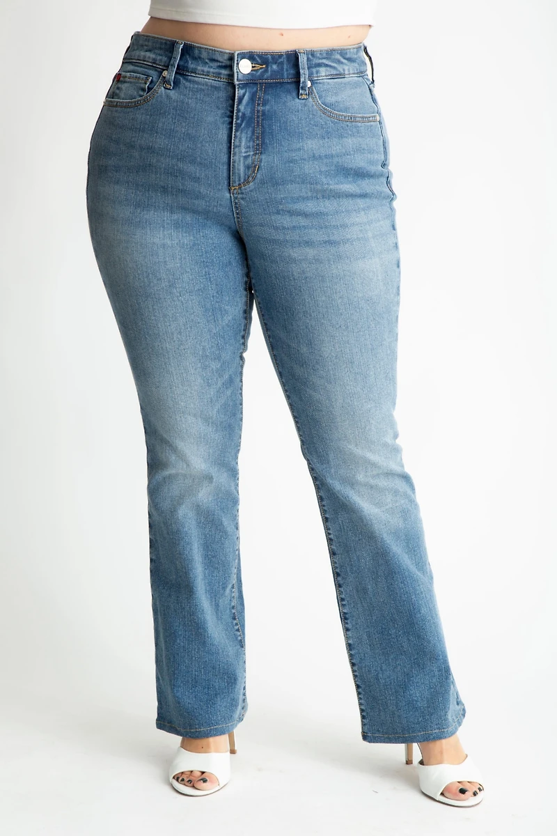 Slink Jeans Plus Denim high rise bootcut 32" inseam