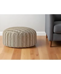 Round Floral Pattern Cotton Pouf Ottoman – Chic and Comfortable